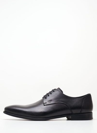 Men Shoes V4972 Black Leather Boss shoes