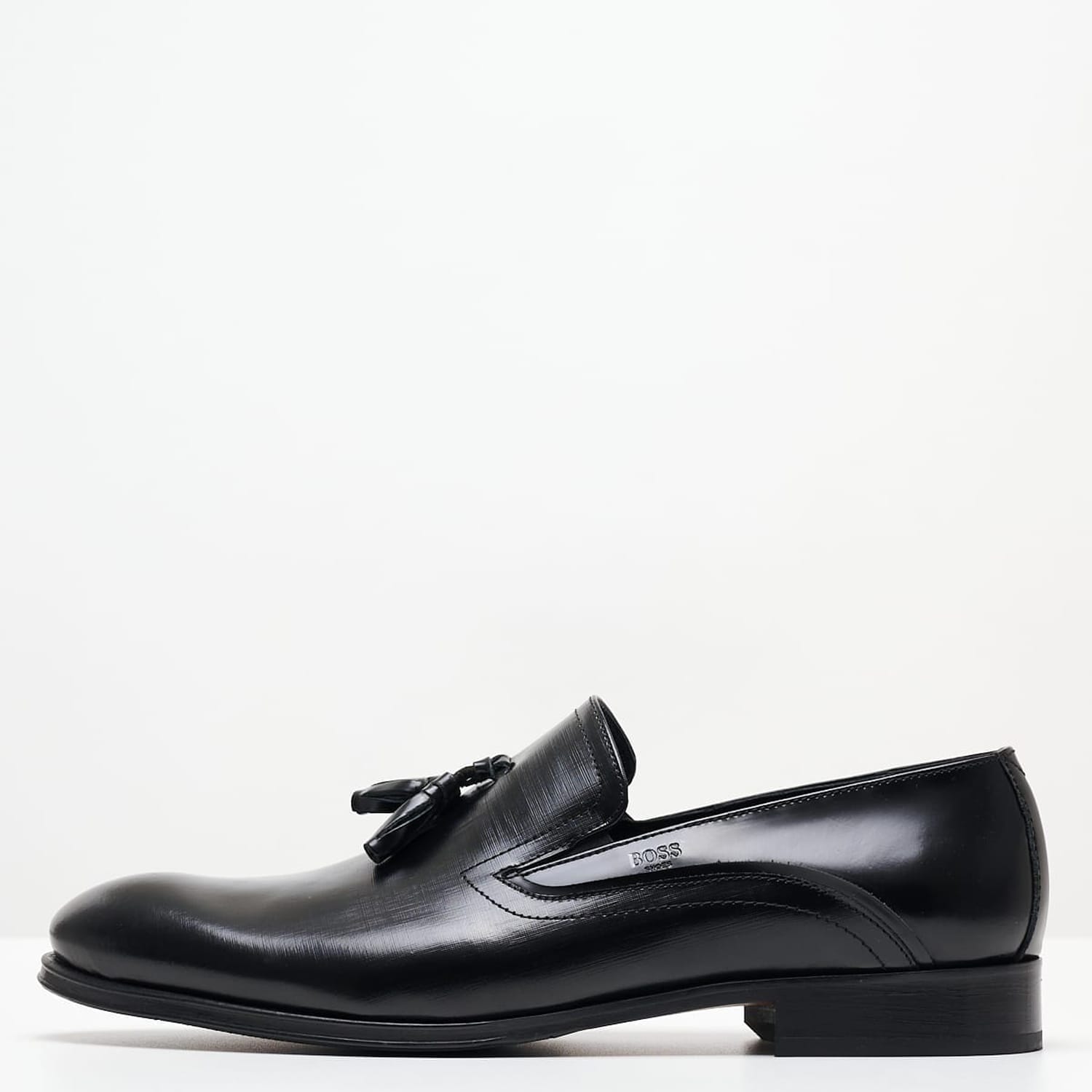 Men Moccasins X5429.GLM Black Leather Boss shoes