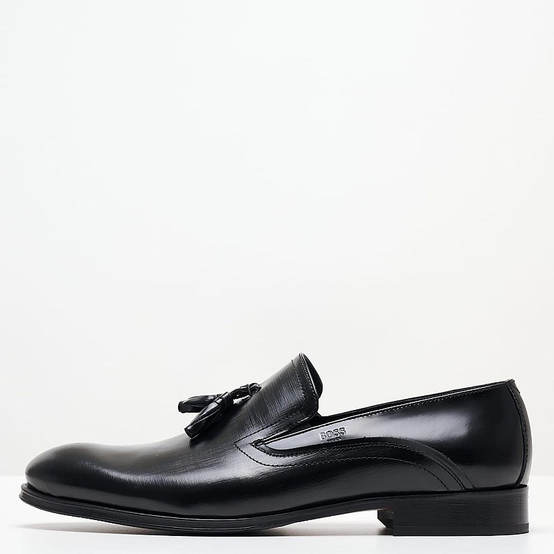 Ανδρικά Μοκασίνια X5429.GLM Μαύρο Δέρμα Boss shoes