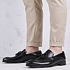 Men Moccasins X5429.GLM Black Leather Boss shoes Men Moccasins X5429.GLM Black Leather Boss shoes