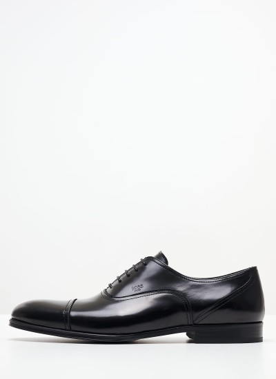 Men Shoes V5974.FLO Black Leather Boss shoes