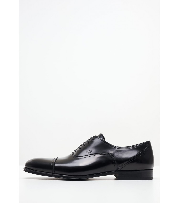 Men Shoes V5974.FLO Black Leather Boss shoes