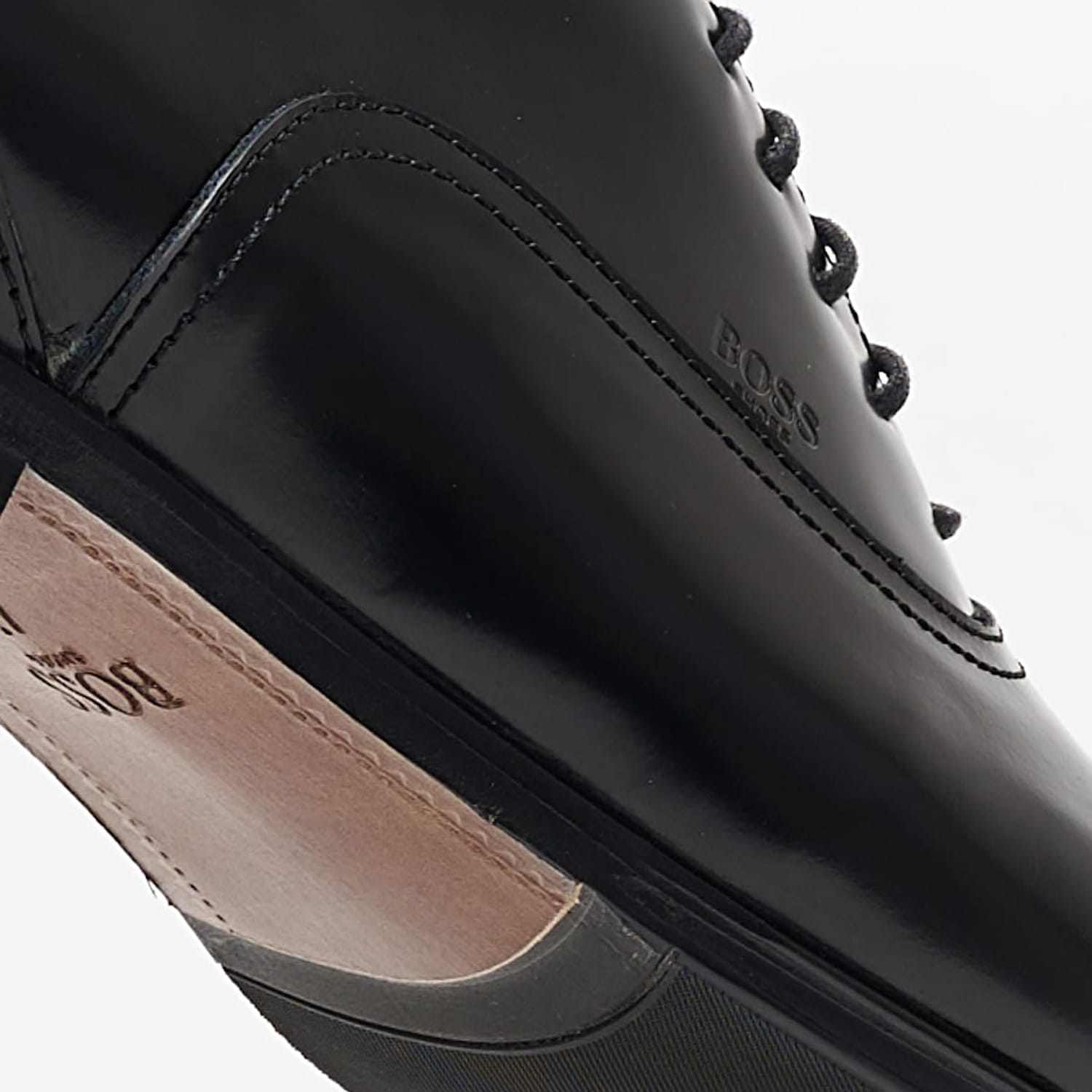 Ανδρικά Παπούτσια Δετά V5974.FLO Μαύρο Δέρμα Boss shoes Ανδρικά Παπούτσια Δετά V5974.FLO Μαύρο Δέρμα Boss shoes
