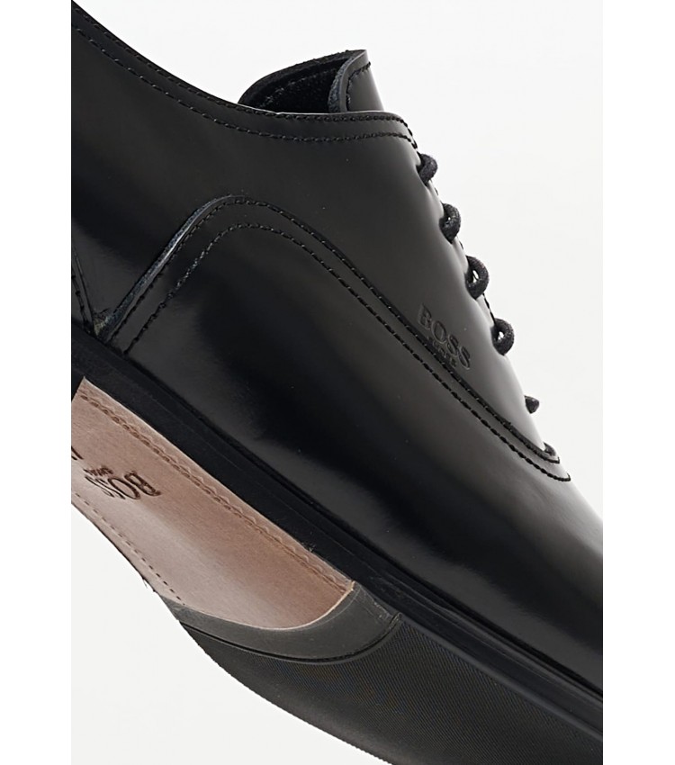 Men Shoes V5974.FLO Black Leather Boss shoes