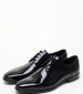 Ανδρικά Παπούτσια Δετά V6383.Pat Μαύρο Δέρμα Λουστρίνι Boss shoes