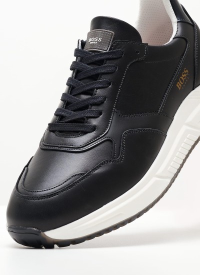 Ανδρικά Παπούτσια Casual V640 Μαύρο Δέρμα Boss shoes