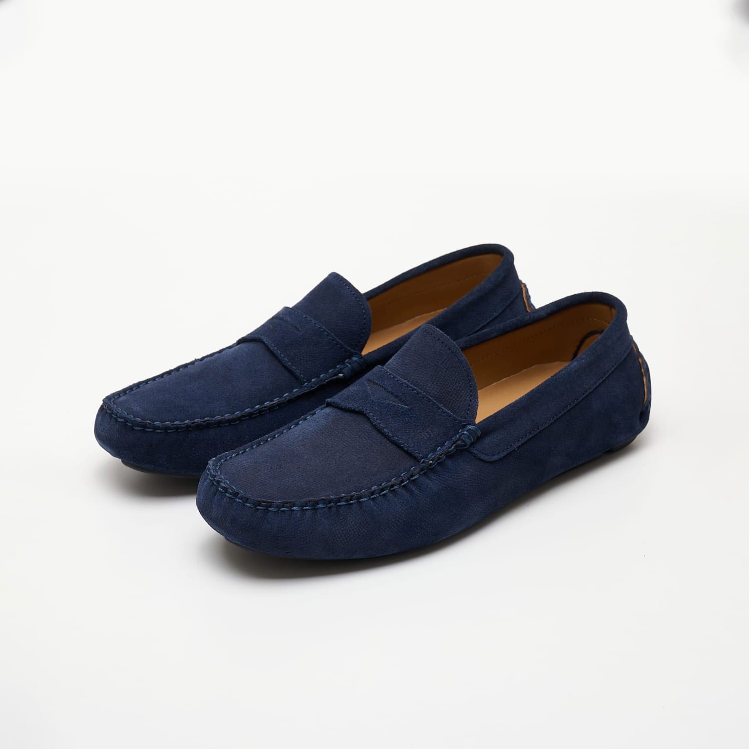 Ανδρικά Μοκασίνια V6890.Sue Μπλε Δέρμα Καστόρι Boss shoes Ανδρικά Μοκασίνια V6890.Sue Μπλε Δέρμα Καστόρι Boss shoes