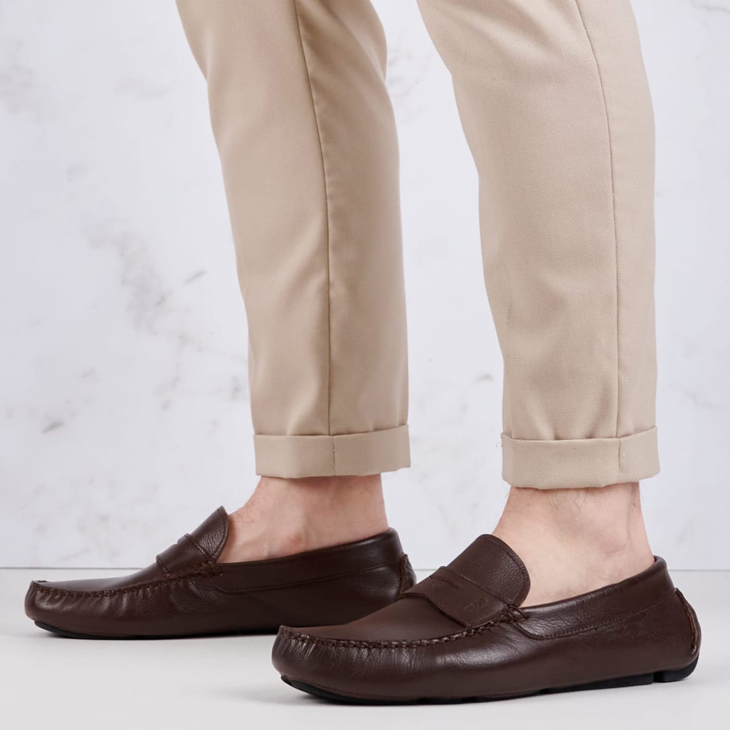 Ανδρικά Μοκασίνια V6890 Καφέ Δέρμα Boss shoes Ανδρικά Μοκασίνια V6890 Καφέ Δέρμα Boss shoes