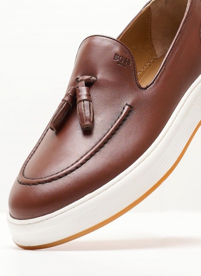 Ανδρικά Μοκασίνια V7071 Ταμπά Δέρμα Boss shoes