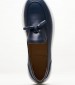 Men Moccasins V7071 Blue Leather Boss shoes