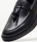 Men Moccasins V7159 Black Leather Boss shoes