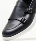 Men Moccasins V7160 Black Leather Boss shoes