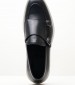 Men Moccasins V7160 Black Leather Boss shoes