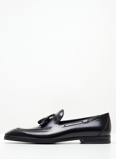 Ανδρικά Μοκασίνια V7166.Flo Μαύρο Δέρμα Boss shoes
