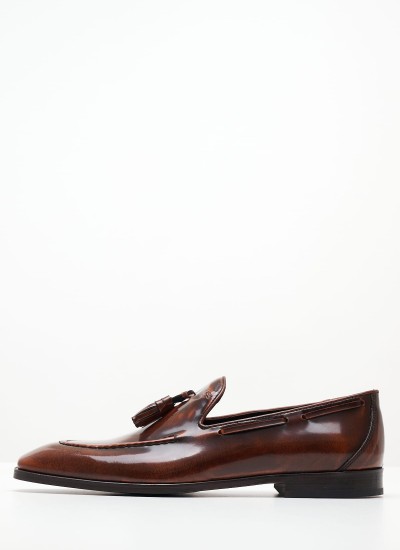 Ανδρικά Μοκασίνια R6711 Μαύρο Δέρμα Boss shoes