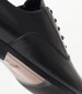 Ανδρικά Παπούτσια Δετά V7167.GLM Μαύρο Δέρμα Boss shoes