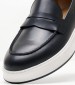 Men Moccasins V7169 Black Leather Boss shoes