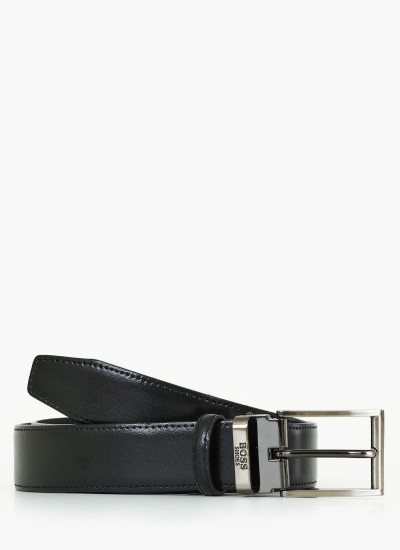 Ανδρικές Ζώνες VB001 Μαύρο Δέρμα Boss shoes