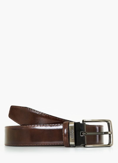 Ανδρικές Ζώνες VB014 Καφέ Δέρμα Boss shoes