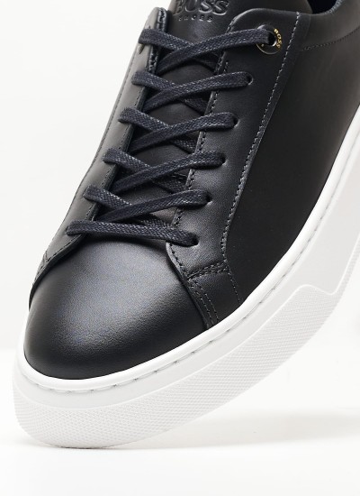 Γυναικεία Παπούτσια Casual VW221.B Μαύρο Δέρμα Boss shoes