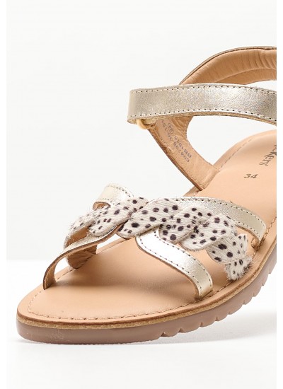 Kids Flip Flops & Sandals Betty Gold Leather Kickers