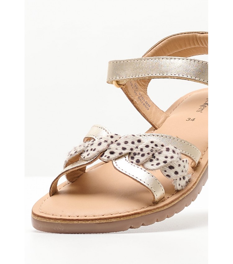 Kids Flip Flops & Sandals Betty Gold Leather Kickers