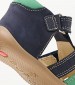 Kids Flip Flops & Sandals Bipod Blue Nubuck Leather Kickers
