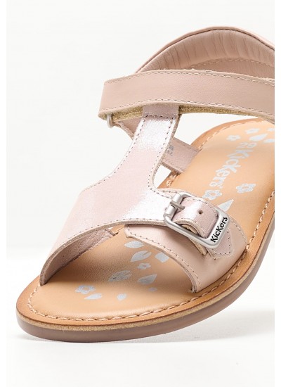 Kids Flip Flops & Sandals Diazz Nude Leather Kickers