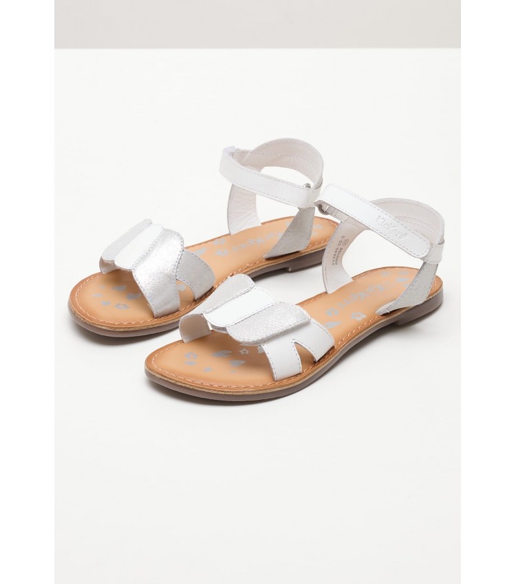 Kids Flip Flops & Sandals Disdana White Leather Kickers