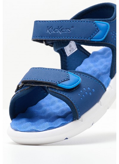 Kids Flip Flops & Sandals Jumangap Blue ECOsuede Kickers