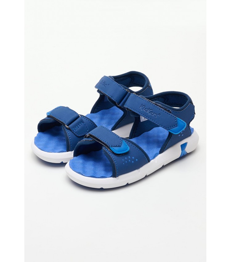 Kids Flip Flops & Sandals Jumangap Blue ECOsuede Kickers