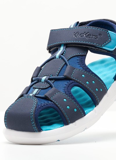 Kids Flip Flops & Sandals Flumek Blue ECOleather Mood