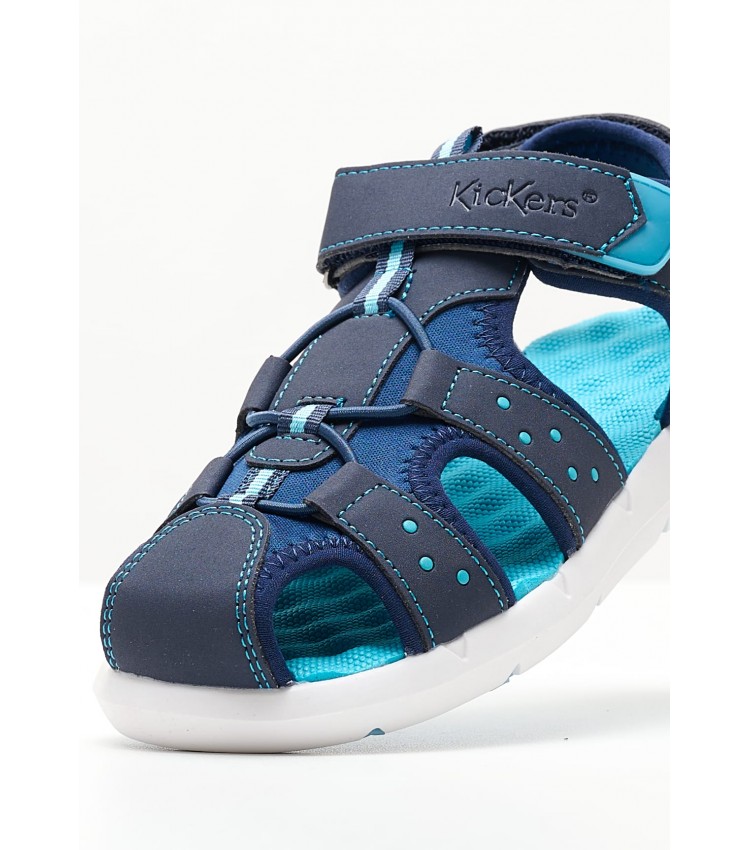 Kids Flip Flops & Sandals Jumange Blue ECOsuede Kickers