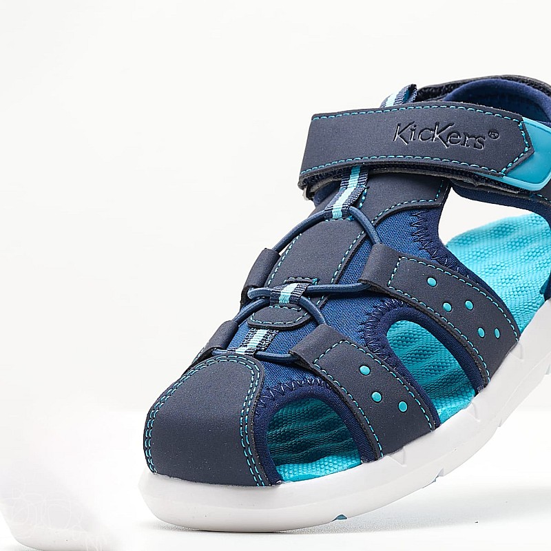 Kids Flip Flops & Sandals Jumange Blue ECOsuede Kickers