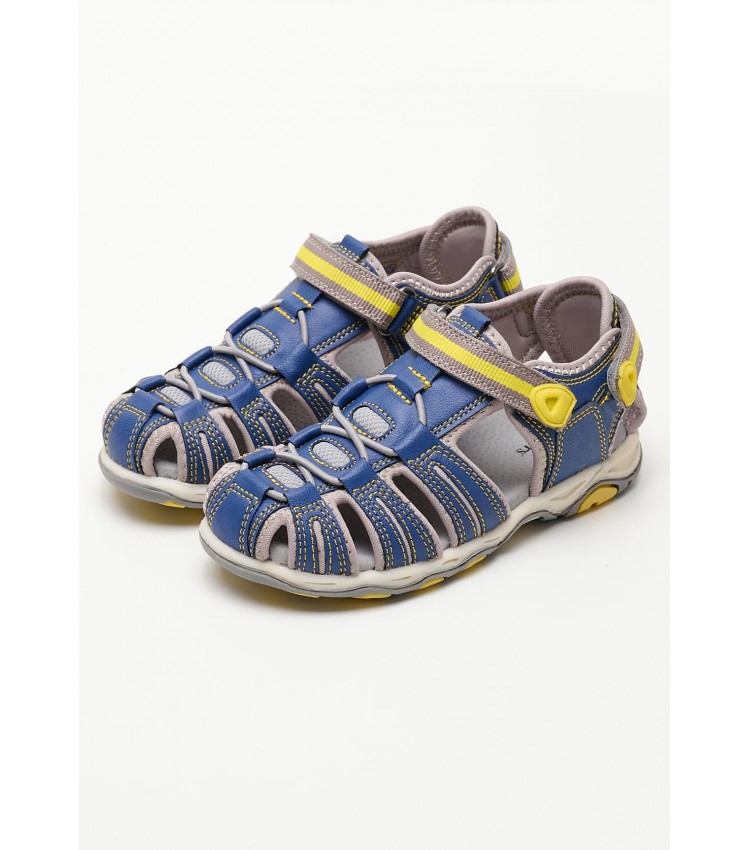 Kids Flip Flops & Sandals Kawa.2 Blue ECOleather Kickers