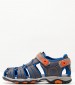 Kids Flip Flops & Sandals Kawa Blue ECOleather Kickers