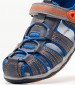 Kids Flip Flops & Sandals Kawa Blue ECOleather Kickers