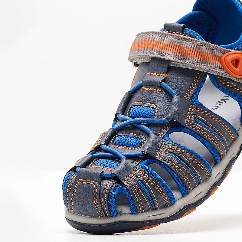 Kids Flip Flops & Sandals Kawa Blue ECOleather Kickers
