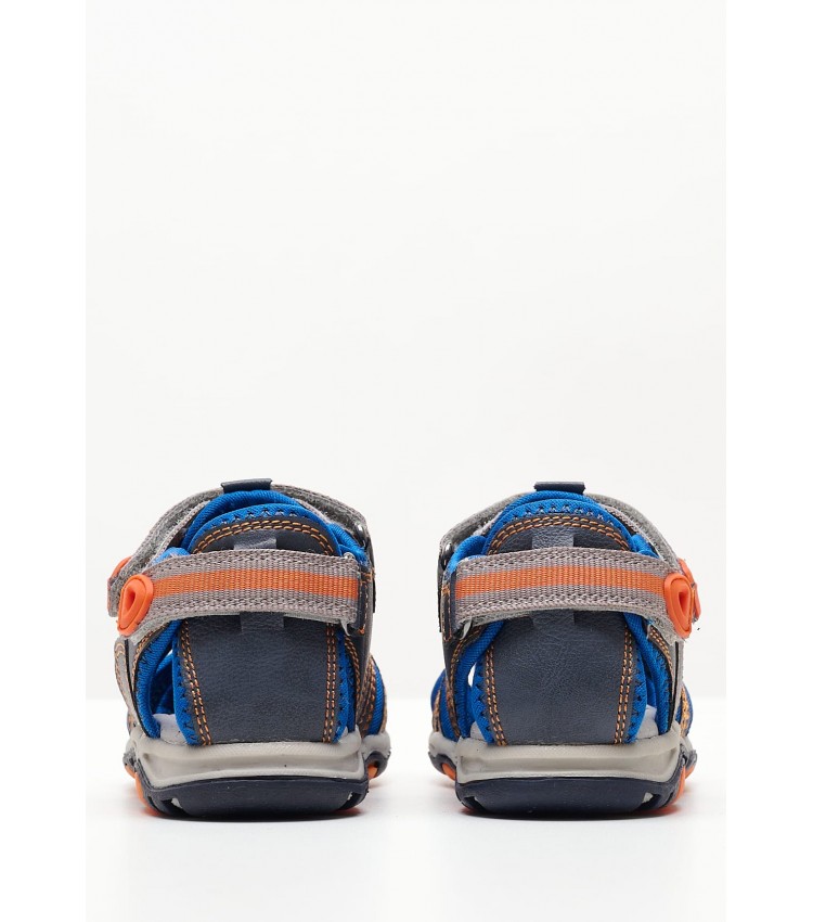 Kids Flip Flops & Sandals Kawa Blue ECOleather Kickers