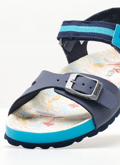 Kids Flip Flops & Sandals Flumek Blue ECOleather Mood