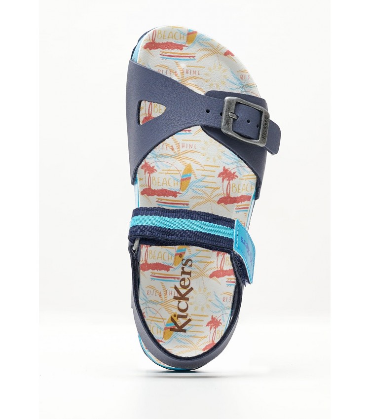 Kids Flip Flops & Sandals Sostreet Blue ECOleather Kickers