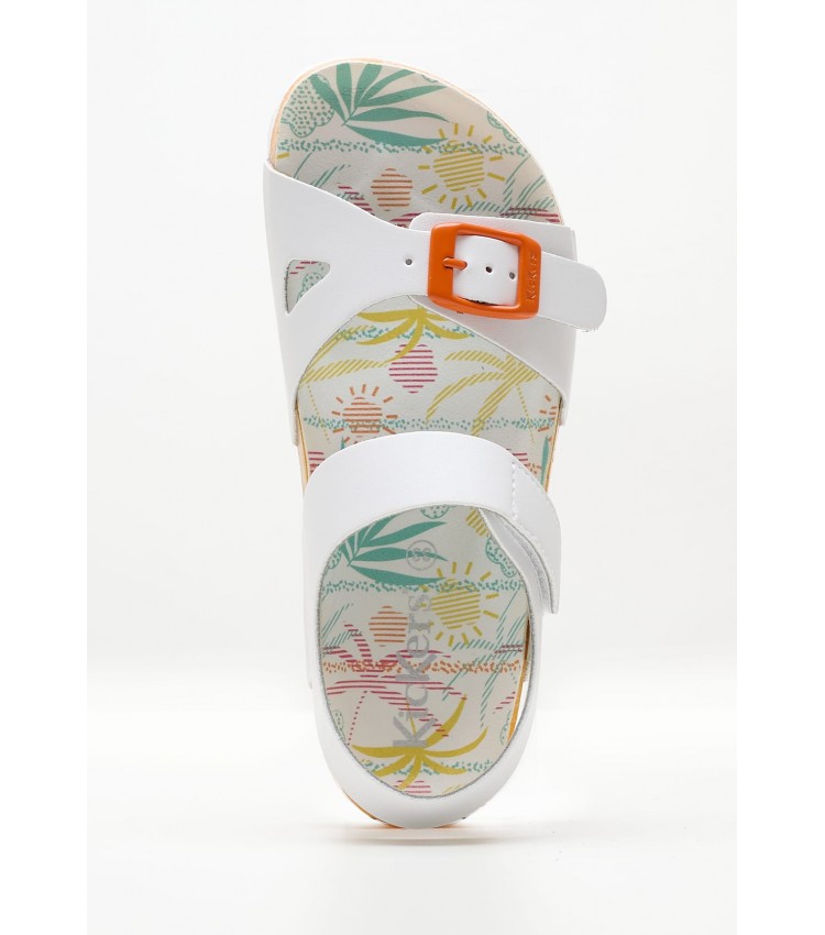 Kids Flip Flops & Sandals Sunkro.2 White ECOleather Kickers