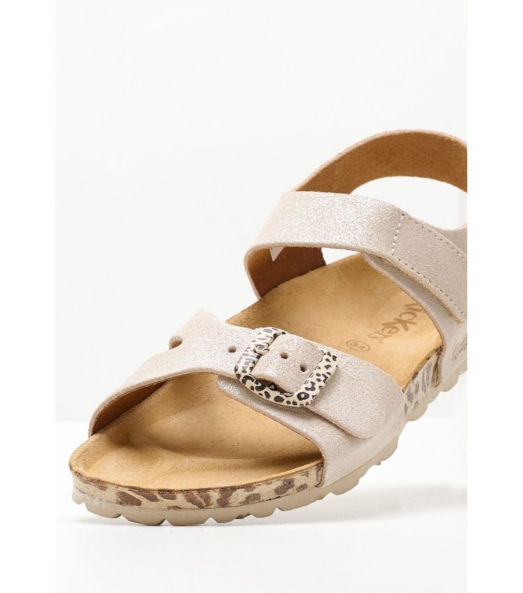 Kids Flip Flops & Sandals Sunkro.Sd2 Beige Nubuck Leather Kickers