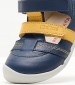 Kids Flip Flops & Sandals Waffel.B Blue Leather Kickers