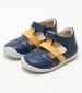 Kids Flip Flops & Sandals Waffel.B Blue Leather Kickers