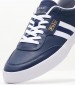 Men Casual Shoes Court.Sneaker Blue Leather Ralph Lauren