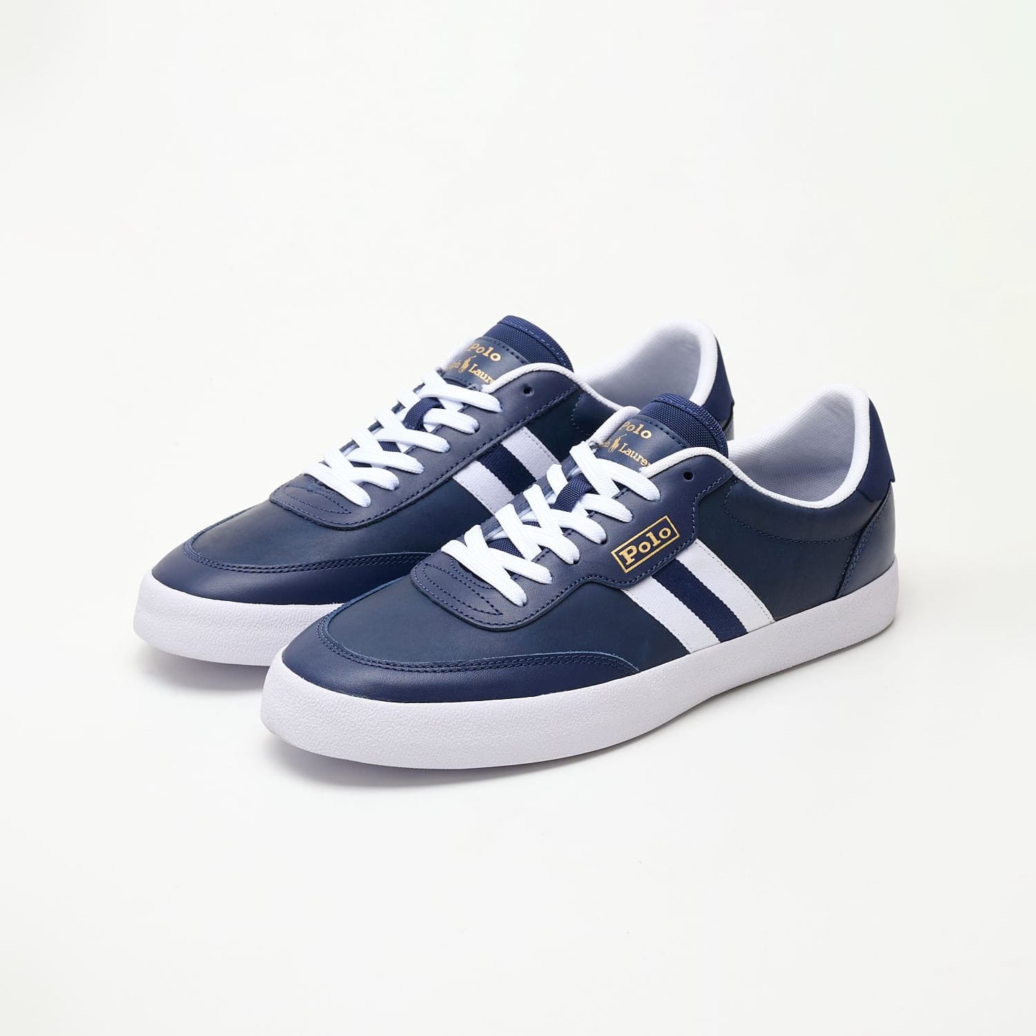 Ανδρικά Παπούτσια Casual Court.Sneaker Μπλε Δέρμα Ralph Lauren Ανδρικά Παπούτσια Casual Court.Sneaker Μπλε Δέρμα Ralph Lauren