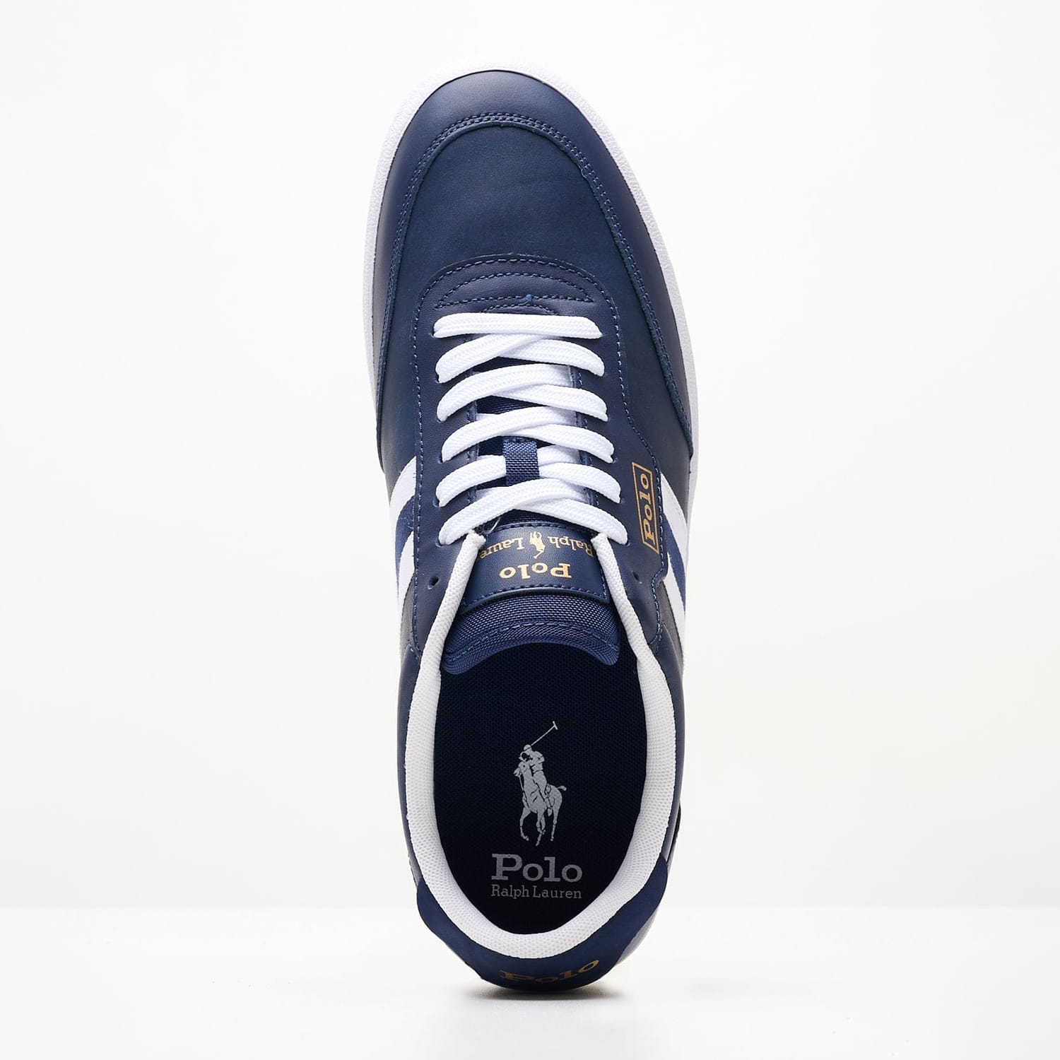 Ανδρικά Παπούτσια Casual Court.Sneaker Μπλε Δέρμα Ralph Lauren Ανδρικά Παπούτσια Casual Court.Sneaker Μπλε Δέρμα Ralph Lauren