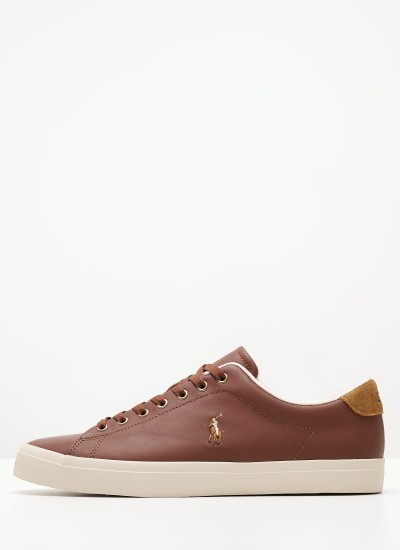 Ανδρικά Παπούτσια Casual Longwood Ταμπά Δέρμα Ralph Lauren
