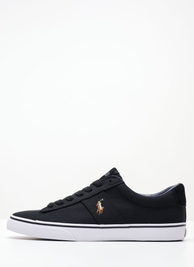 Ανδρικά Παπούτσια Casual Sayer.Ne Μαύρο Ύφασμα Ralph Lauren